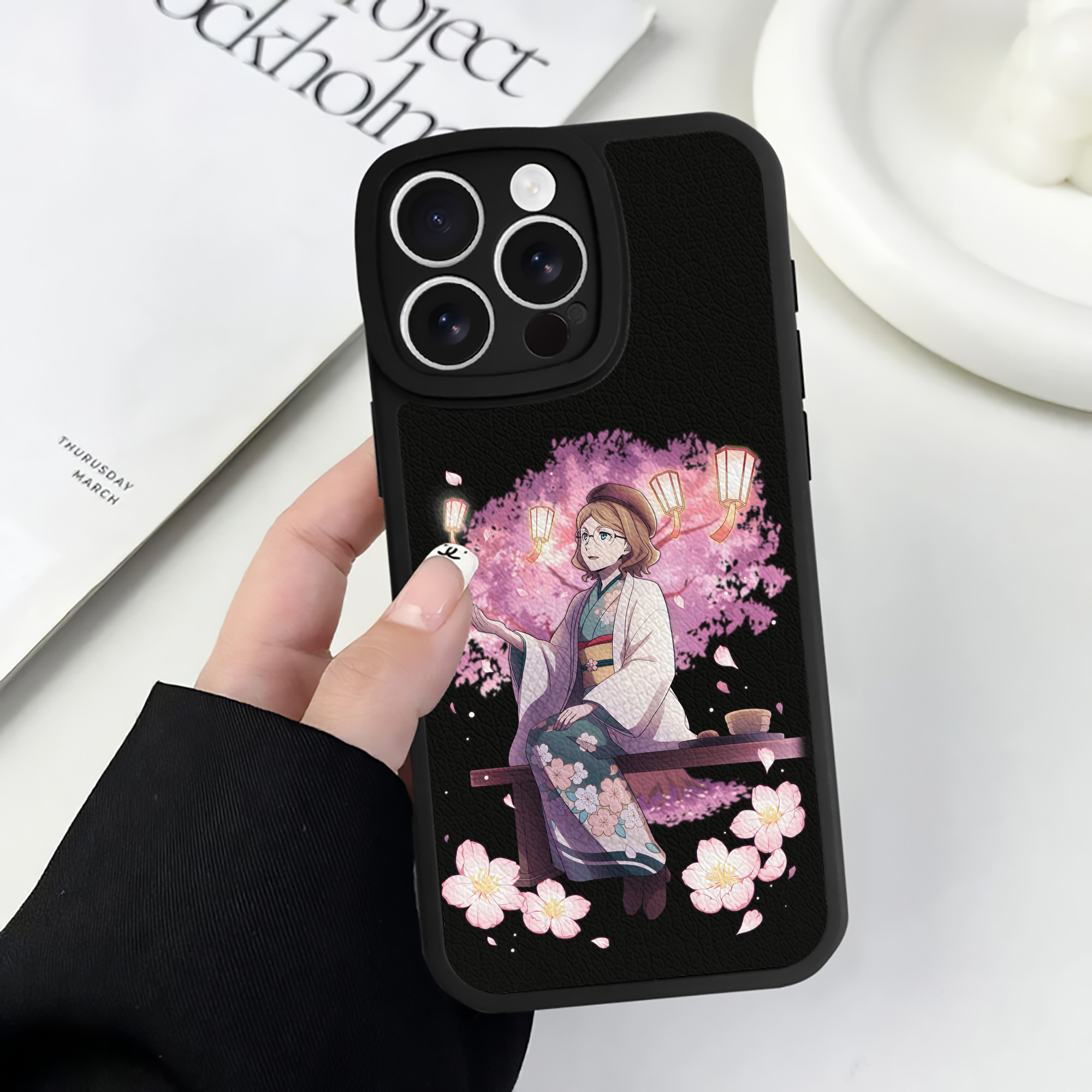 （画像用） 文豪ストレイドッグス Bungo Stray Dogs 【iPhone 16シリーズ対応】シリコンスマホケース（レザー調） 材質：シリコン